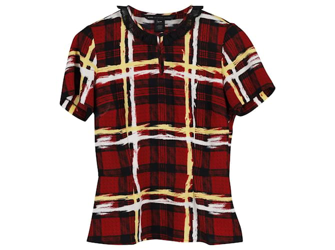 Marc by Marc Jacobs Tartan Print Blouse in Multicolor Triacetate Multiple colors Synthetic  ref.756299