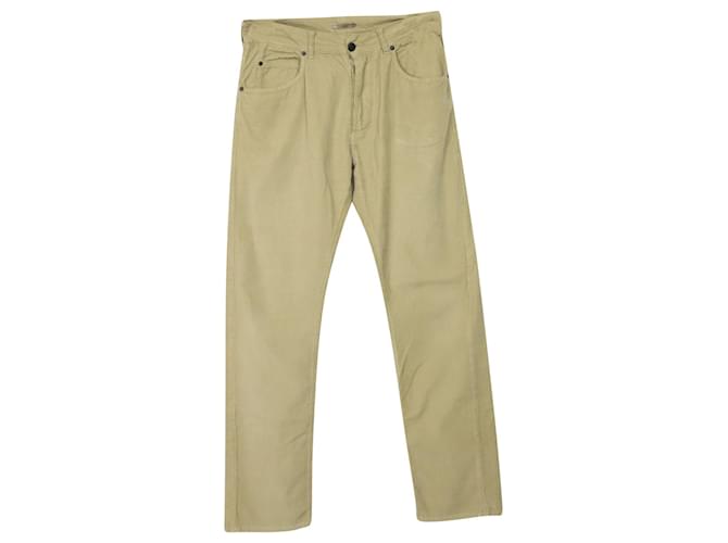 Pantalones de pana en algodón beige de Bottega Veneta Castaño  ref.756316