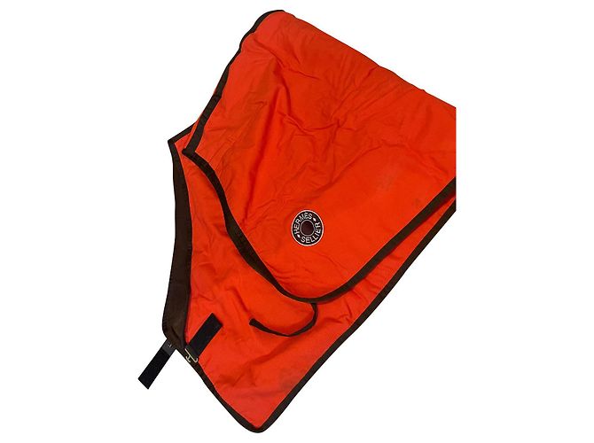 Hermès Orange Nylon Blanket 130cm