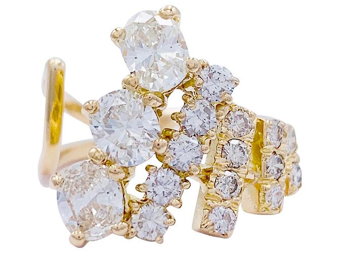 Repossi anello vintage, giallo oro, Diamants.