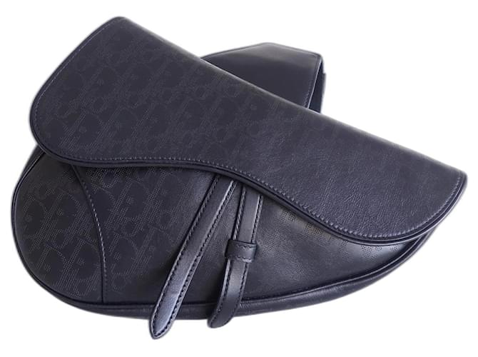 Men's Dior Saddle bag Black Leather  ref.757303