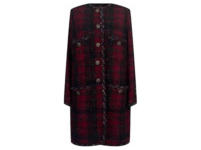 Chanel 14K$ Paris/EDINBURGH Tweed Coat Multiple colors  ref.757308