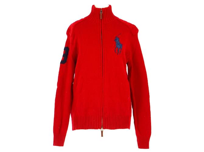 Polo Ralph Lauren Weste Rot Wolle  ref.757366