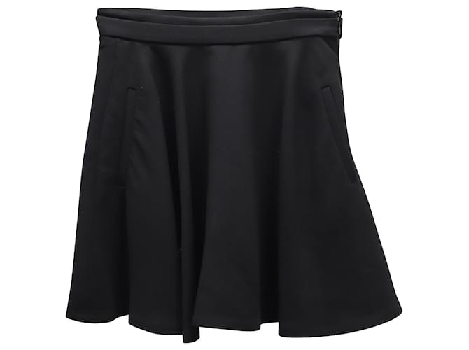 Brunello Cucinelli A-Line Mini Skirt in Black Wool  ref.757391