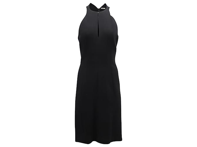 Bottega Veneta Halter Midi Dress in Black Lana Vergine Wool  ref.757395