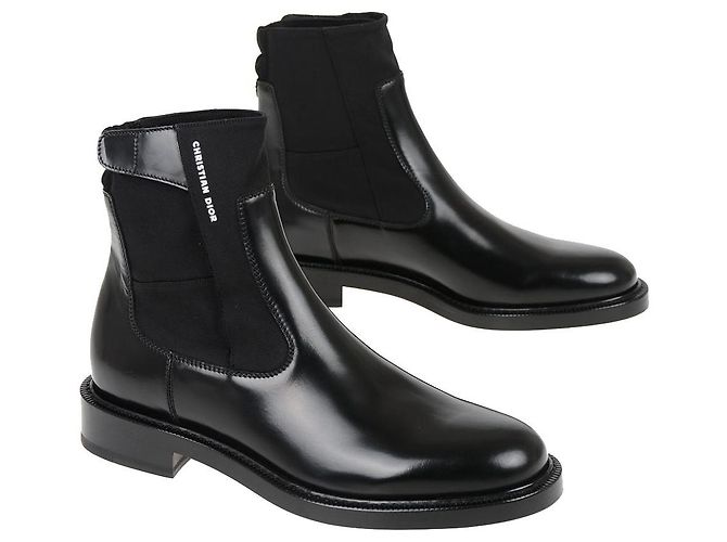 Dior Chelsea boots black leather
