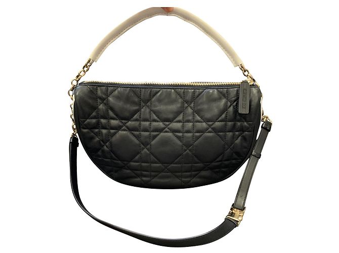Borsa Dior Vibe Hobo in pelle nera Nero