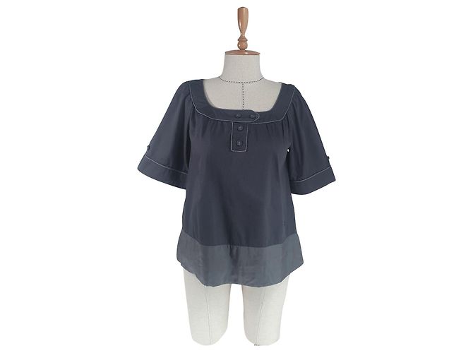 Camicetta Thomas Burberry in cotone grigio