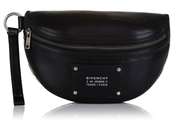 Givenchy Black Tag Leather Bum Bag Pony style calfskin ref.757725 Joli Closet