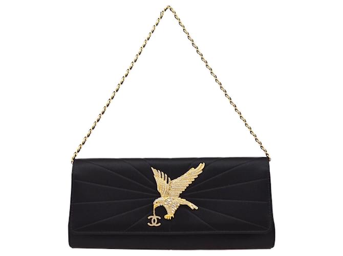 Chanel Supr RARO Crystal Eagle Bag Nero Seta  ref.757758