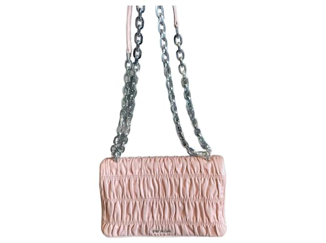 Prada Nappa-Gaufre-Tasche Pink Leder  ref.757783