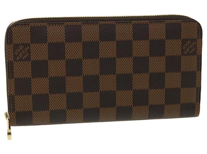 LOUIS VUITTON Damier Ebene Zippy Wallet Lange Geldbörse N41661 LV Auth 33873BEIM  ref.757809