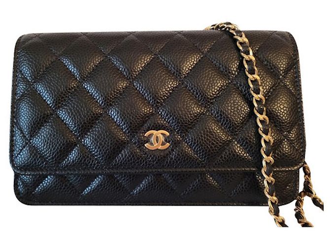 Wallet On Chain Chanel Purses, wallets, cases Black
