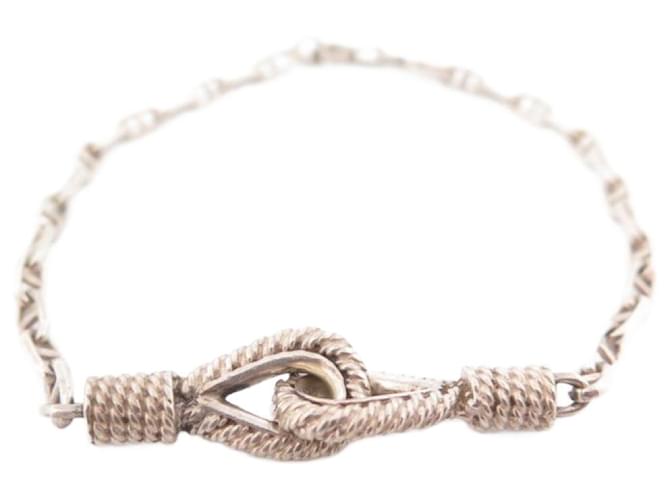 Autre Marque VINTAGE MARINE KNOT ANCHOR CHAIN BRACELET IN STERLING SILVER 925 T 19 CM SILVER Silvery  ref.758104