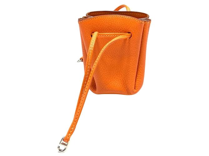 Hermès Vespa Orange Leather  ref.758435