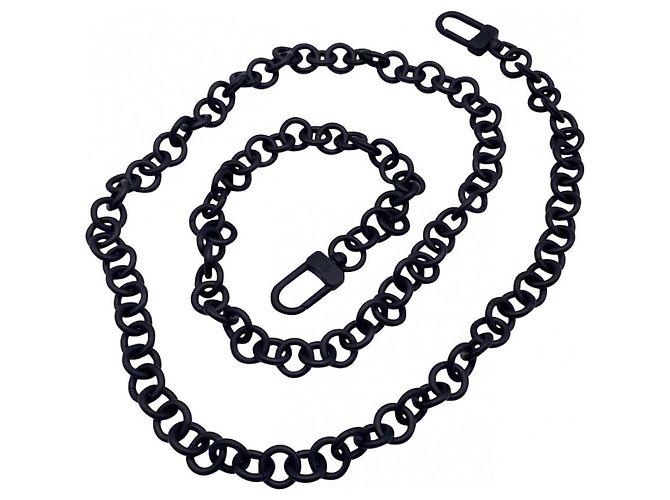 removable black Louis Vuitton chain shoulder strap