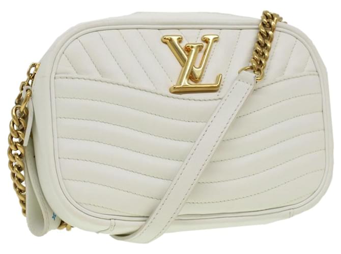 LOUIS VUITTON New Camera Shoulder Bag Leather White M53863 Auth bs3471  ref.758628