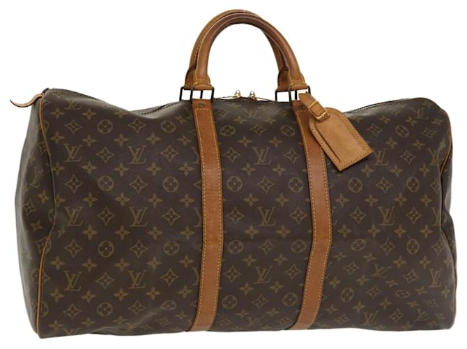 Louis Vuitton Keepall 55 Brown Cloth  ref.759089
