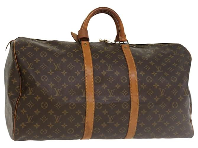 Louis Vuitton Keepall 55 Brown Cloth  ref.759124