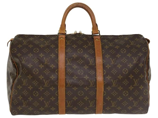 Louis Vuitton Keepall 50 Brown Cloth  ref.759187