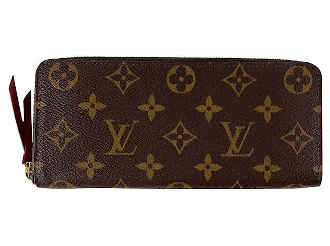 Louis Vuitton Portefeuille clemence Brown Cloth  ref.759260