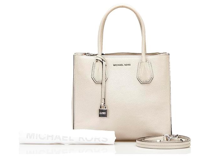 Michael Kors Leather Two-Way Bag Leather Handbag in Excellent condition White  ref.759342