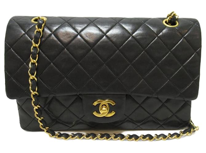 Chanel Maxi Classic Tasche mit einer Klappe Schwarz Lammfell  ref.759377