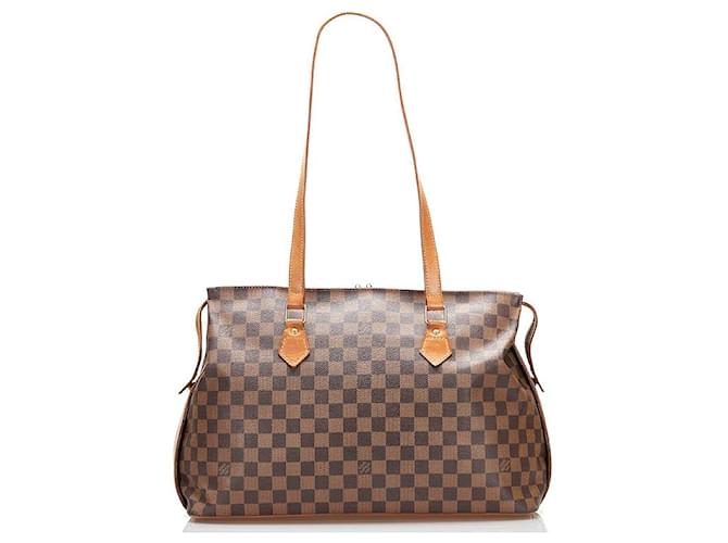 Louis Vuitton Chelsea Centenaire Ebene Damier Canvas Tote Hand Bag