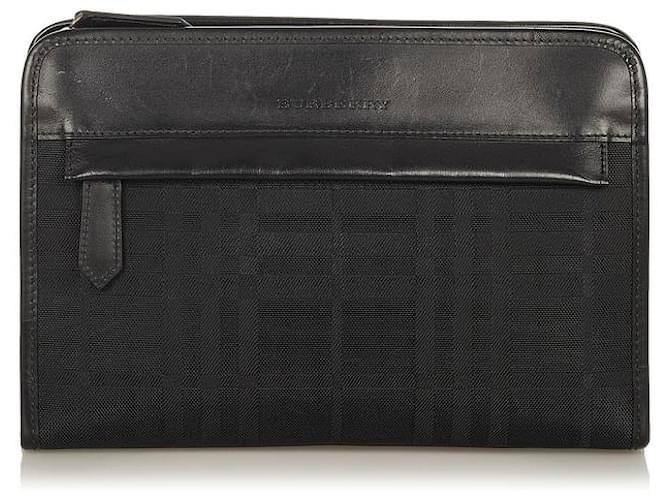 Burberry Canvas Clutch Bag Black Cloth  ref.759561