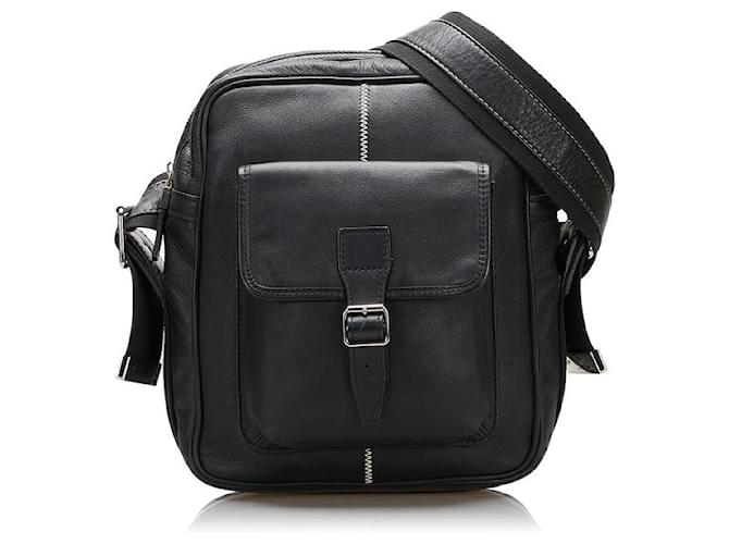 Burberry Leather Crossbody Bag Black Pony-style calfskin  ref.759562