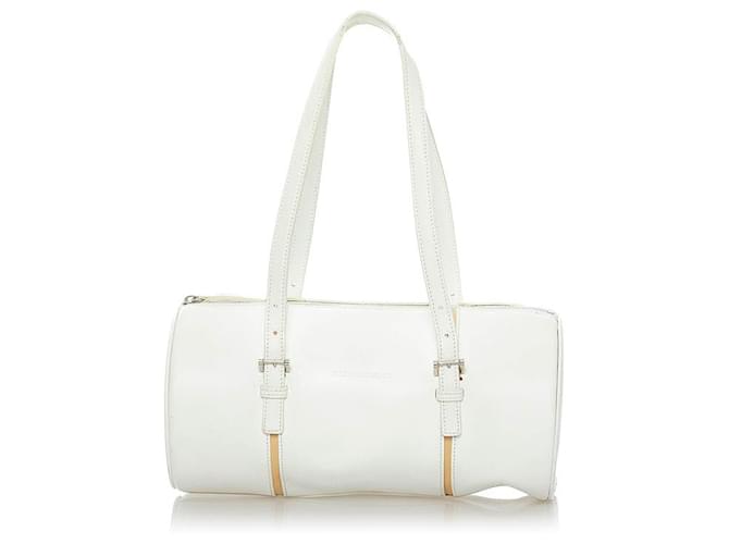 Burberry Leather Shoulder Bag White Pony-style calfskin  ref.759568