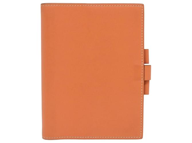 Hermès Agenda Cover Orange Leder  ref.759626
