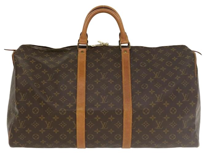 Louis Vuitton Keepall 55 Brown Cloth  ref.759677