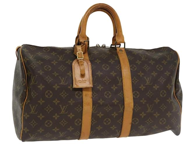 Louis Vuitton Keepall 50 Brown Cloth  ref.759686