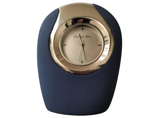 Christian Dior Desk Clock Steel Blue