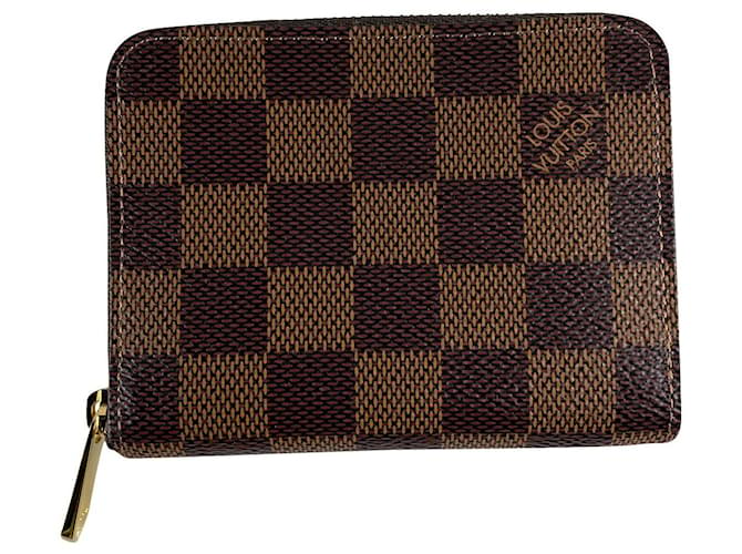 Louis Vuitton Porte-Monnaie Zippy Castaño Lienzo  ref.759729