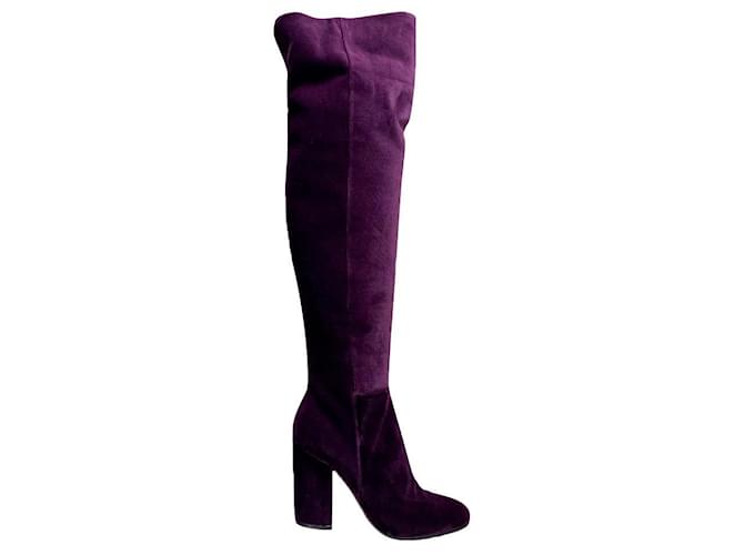 gianvito rossi boots new Dark purple Deerskin  ref.760159