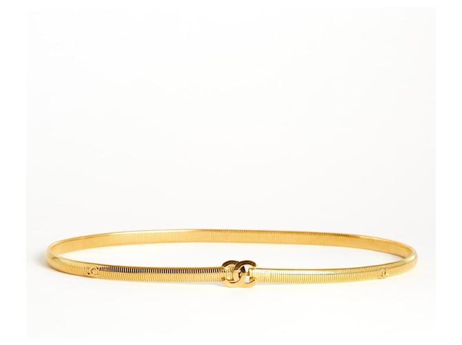 Chanel Cintos Dourado Metal  ref.760167