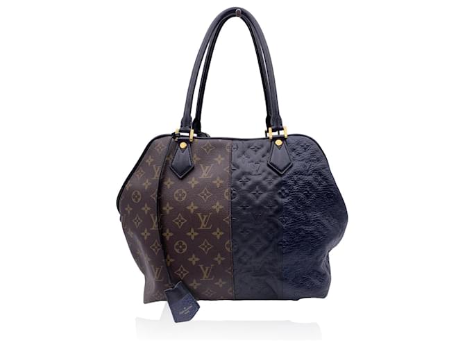 Louis Vuitton Bolso tipo satchel con bloques de monograma marino de edición limitada Azul Cuero  ref.760236