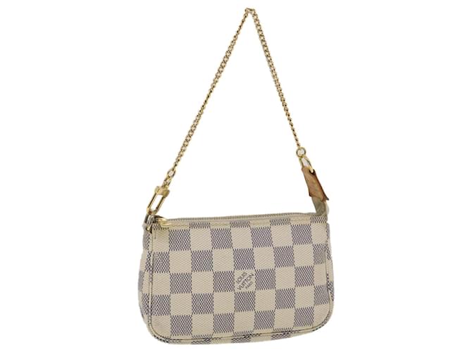 LOUIS VUITTON Damier Azur Mini Pochette Accessoires AccessoryPouch N58010 34221  ref.760613