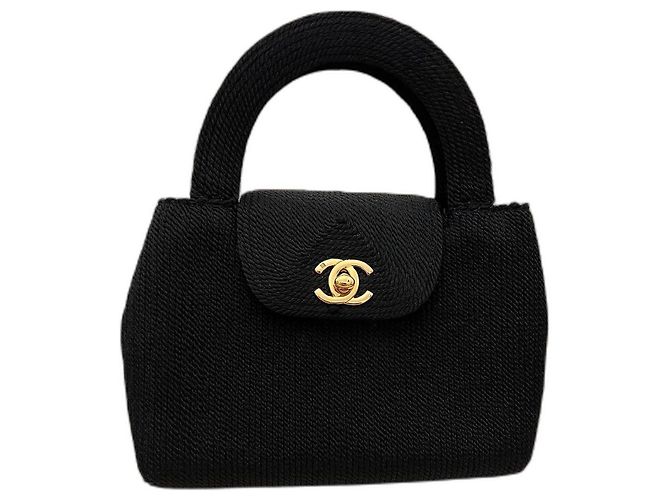 Executive Chanel Mini borsa esecutiva Nero Seta