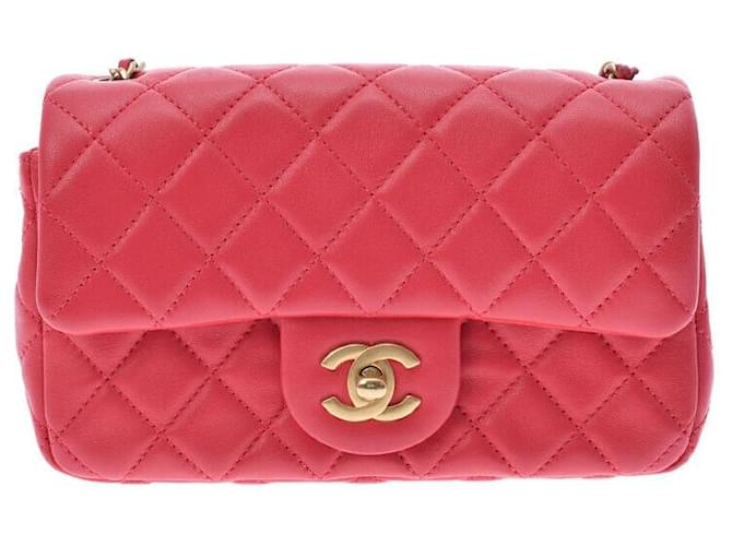 Classique Chanel Timeless Cuir Rouge  ref.760835