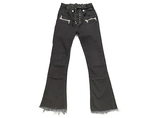 Unravel Project Un pantalon, leggings Coton Elasthane Noir  ref.760950