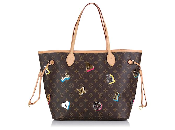 Love Monogram Canvas Tote Bag With Leather Straps