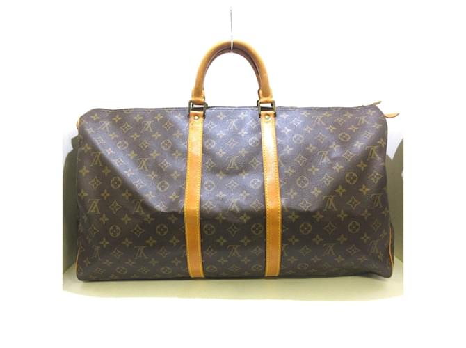 Louis Vuitton Keepall 55 Brown Cloth  ref.761367