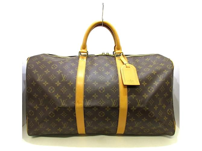 Louis Vuitton Keepall 50 Brown Cloth  ref.761532