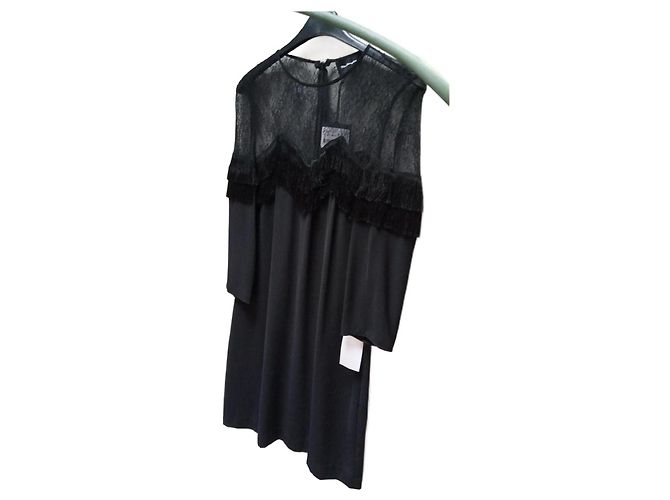 The Kooples Schwarzes Kleid aus Polyester