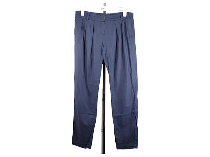MAJE trousers 38 Blue Cotton  ref.762168