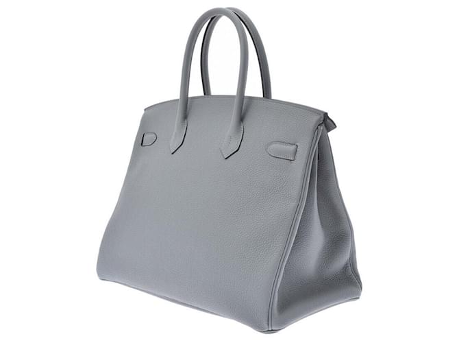 Hermès HERMES BIRKIN 35 Cinza Couro  ref.762447