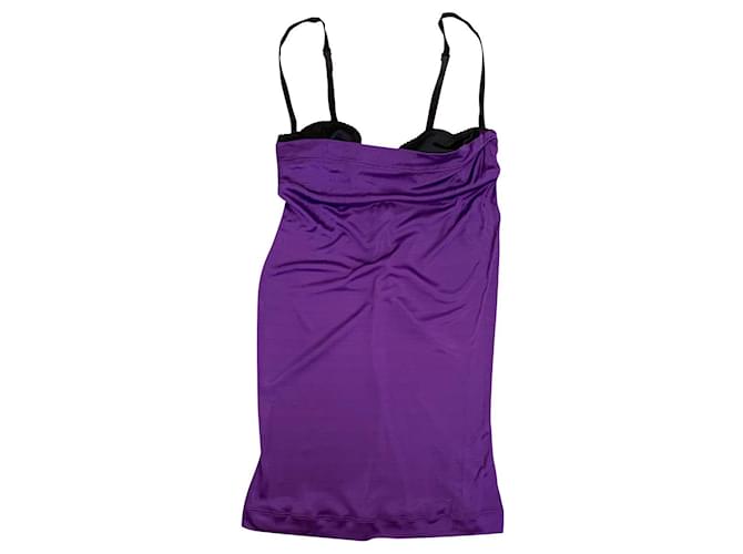 Dolce & Gabbana Tops Black Purple  ref.762511